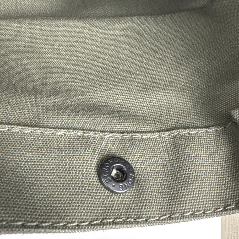 NWT Monocle Voyage Canvas Tote Bag Olive Green Shoulder Strap Handle Snap Close - Picture 14 of 15